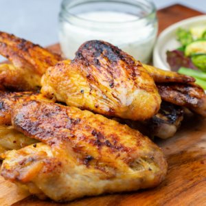 Oven baked maple chicken wings