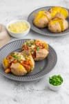 Jacket Potatoes With Beans And Chorizo Good Balanced Food Jacket Potatoes With Beans And Chorizo Good Balanced Food