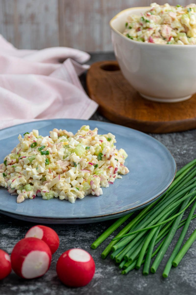 Rice and egg salad